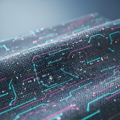 A detailed close up view of a fabric 