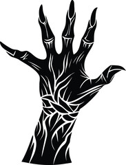Fototapeta premium Silhouette Of Creepy Hand Reaching