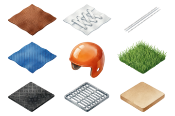 Material and Texture Illustration Set: Diverse Surface Textures