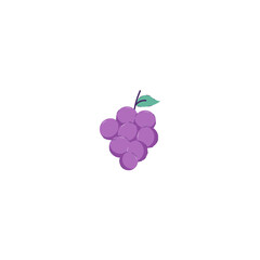 Vibrant purple grape cluster illustration, perfect for healthy eating designs, fresh fruit icons, and organic food promotions for a healthy lifestyle