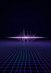 Visualization of a complex harmonic vibration structure showing standing wave formation and frequency interaction on an empty surface, pattern, transfer, empty