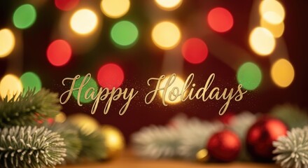 Christmas tree with colorful lights and ornaments against a dark background.