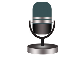 Modern Black Condenser Studio Microphone for Podcast, Radio, and Music Recording