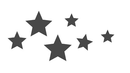 Fototapeta premium A collection of dark gray stars scattered across a white background, representing a celestial theme or a rating system