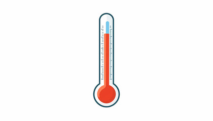 Rising temperature thermometer with red mercury column