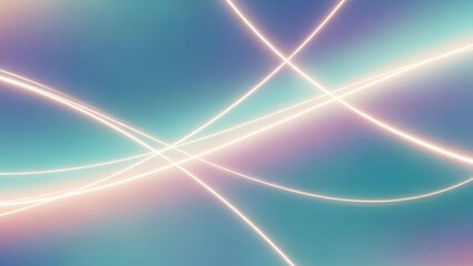 Abstract neon light trails intersecting in a vibrant futuristic backdrop