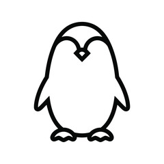 Minimalist penguin line art illustration Vector © alien AZ