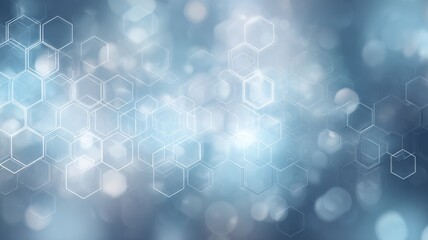 Abstract hexagon and geometric background with molecular structure pattern, futuristic technology design for digital innovation, science, and high-tech computing concepts