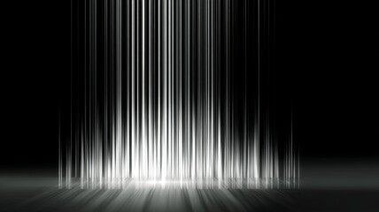 Light moving vertical straight lines on abstract technology background representing digital data flow, futuristic innovation, high speed connectivity, artificial intelligence, and modern computing net