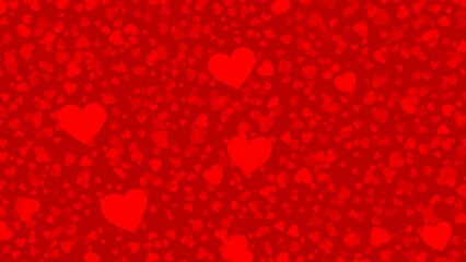 Red Hearts Pattern Background
