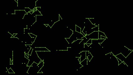 Progressbar animation for video content creation in digital design with animated green lines on black background