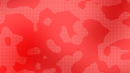 Red Digital Grid Background With Abstract Organic Shapes And Modern Tech Texture