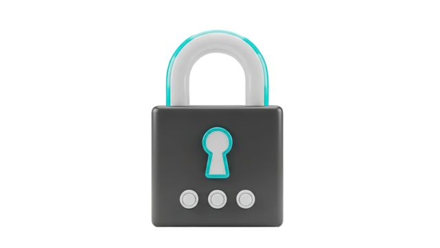 Modern Padlock Icon with Keyhole and Buttons - Powered by Adobe