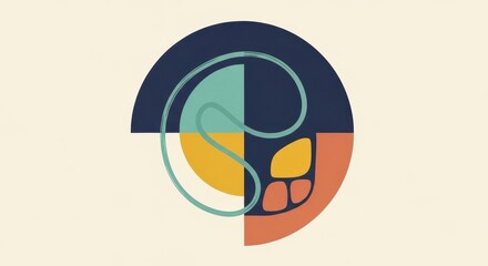 Fototapeta premium Abstract colorful symbol