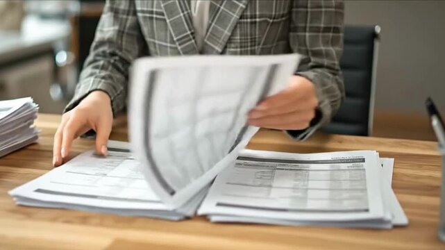 Business Document Review, Office Paperwork, Desk Productivity