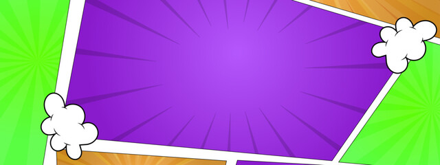 Comic book page layout with burst effects © SyahCreation