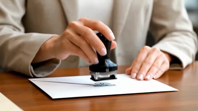 Stamping Document, Business Approval, Office Work Tools