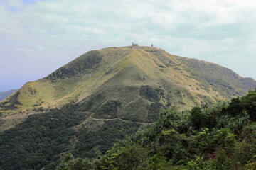 Mountain views of Jinguashi and Jiufen area a popular tourist destination in Taipei Taiwan