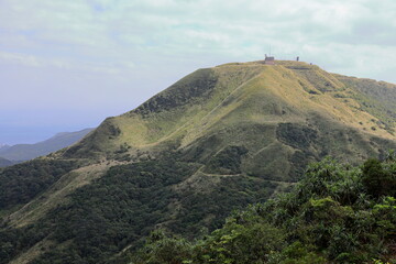 Mountain views of Jinguashi and Jiufen area a popular tourist destination in Taipei Taiwan