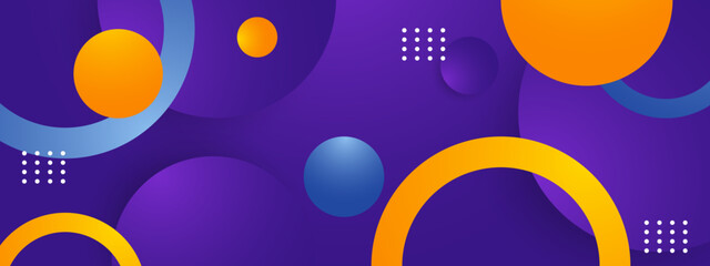 Abstract colorful circles on a purple background. Vibrant design for social media graphics, website backgrounds, or promotional materials