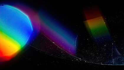 Spectrum of light refracting through a prismatic structure against black