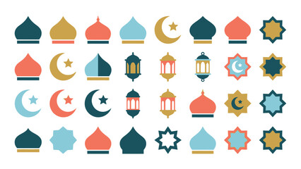 Islamic Symbols and Mosque Domes Collection.