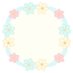 Fototapeta premium pastel flower plate