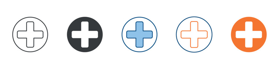 Fototapeta premium Medical Icon Set Multiple Style Collection 