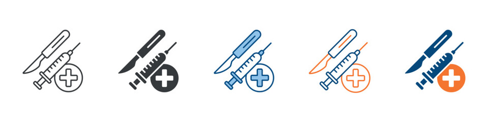 Surgery Icon Set Multiple Style Collection 