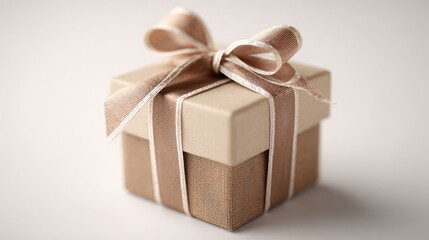Obraz premium Elegant gift box with ribbon and bow showcasing simple and stylish design for special occasions and celebrations