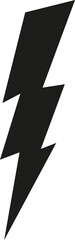A striking black lightning bolt graphic on a plain dark background