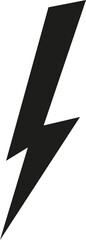A striking black lightning bolt icon against a completely dark background