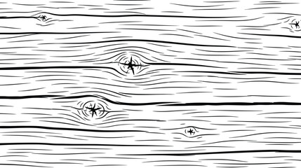 Rustic wood texture vector seamless pattern background with planks and knots hand drawn illustration