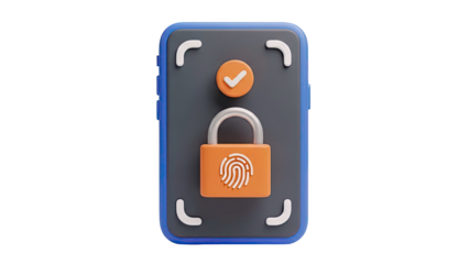 Smartphone Security: Fingerprint Lock and Checkmark