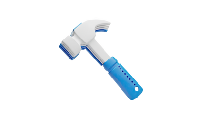 Stylized Blue and White Toy Hammer