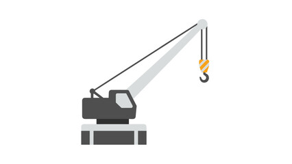 Fototapeta premium Crane Machine with Hook Illustration.