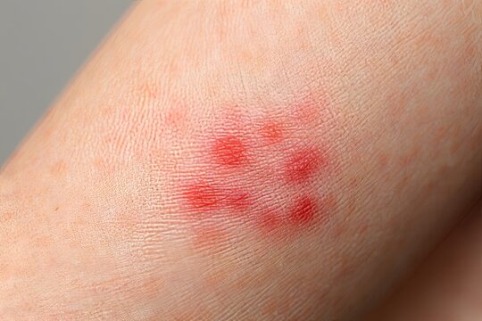 Close-up of Skin Rash or Injury on Human Arm
