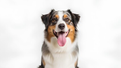 Australian Shepherd Dog Panting Happy