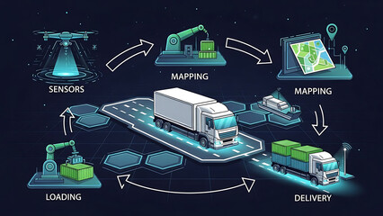 Automated Logistics and Delivery System with Drone and Truck Technology