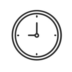 clock icon on metal button