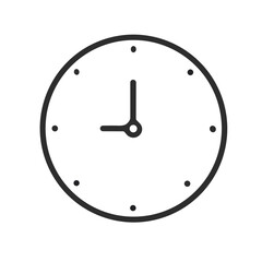 clock icon on metal button