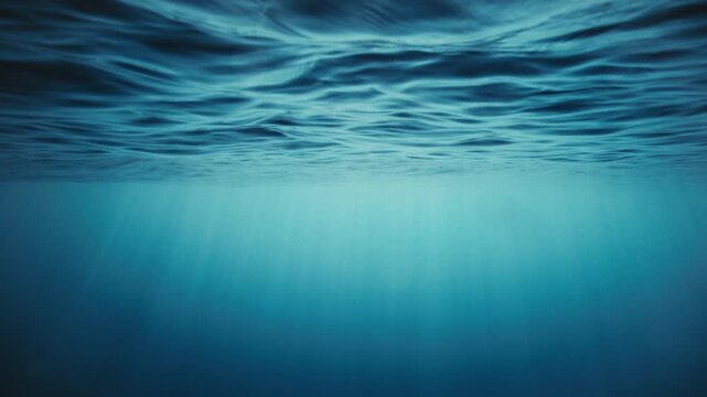 Soft dreamlike underwater surface texture with misty light rays