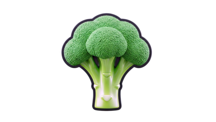 Stylized Broccoli Graphic