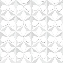 Fototapeta premium Monochrome Geometric Seamless Pattern with Repeating Floral Star Motifs and Subtle Shading for Textured Graphic Design
