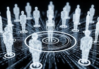 Digital human network connections in modern technology space