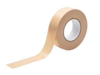 Roll of beige masking tape isolated on transparent background