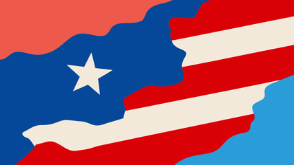 Fototapeta premium Vibrant Patriotic Map Flag Symbolizing Unity and Freedom