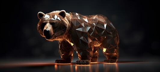 realistic photo of a glossy bear ,generative AI