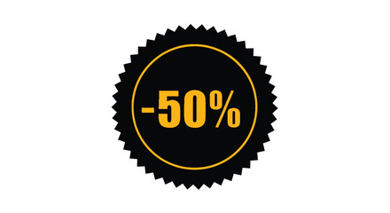 Discount 50 Percent Badge