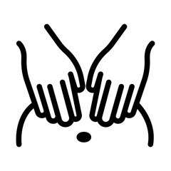 Obraz premium Abdominal Examination Line Icon of Physical Examinations Icon Set